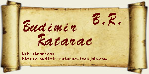 Budimir Ratarac vizit kartica